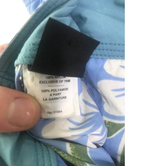 Patagonia Women Board Short Swim trunks Blue White Green Floral Drawstring 5 / S - Picture 12 of 13